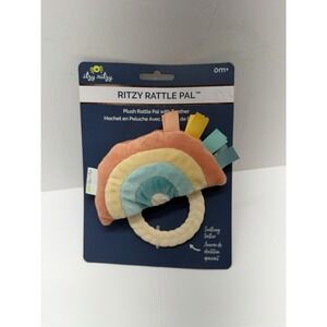 Itzy Ritzy Plush Rattle Pal with Teether Rainbow